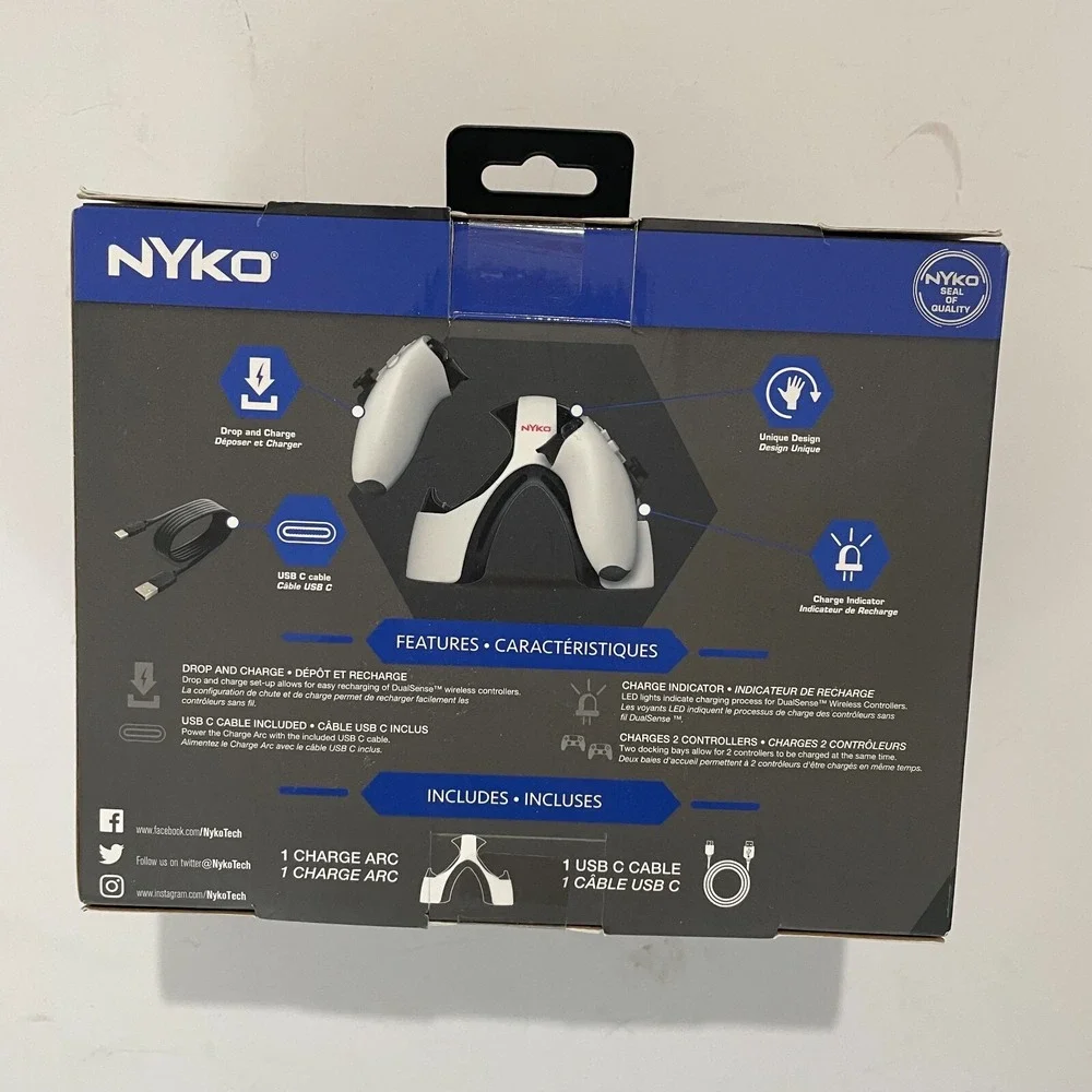 Nyko Charge Arc for PlayStation 5 - Aesthetic‎ Charging Station for PlayStation